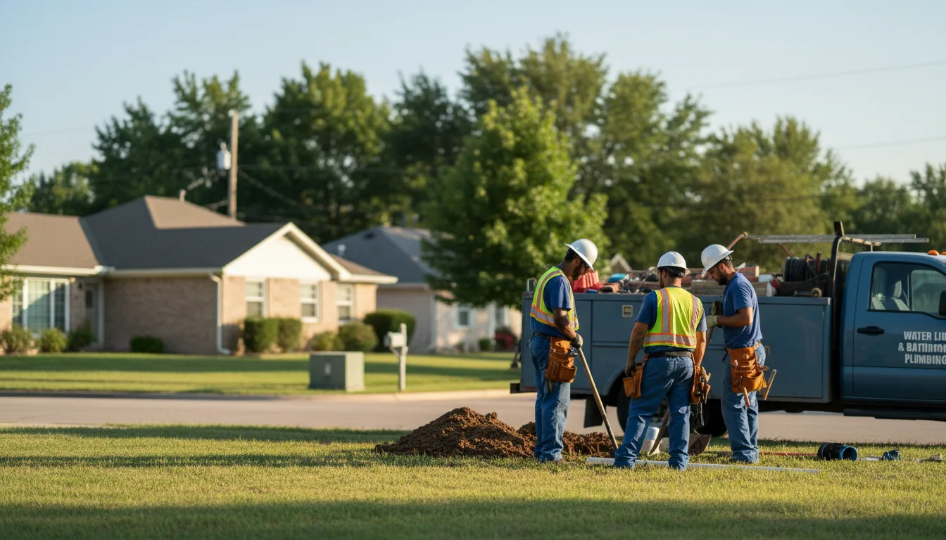 Residential water line and bathroom plumbing service in Orleans, IN